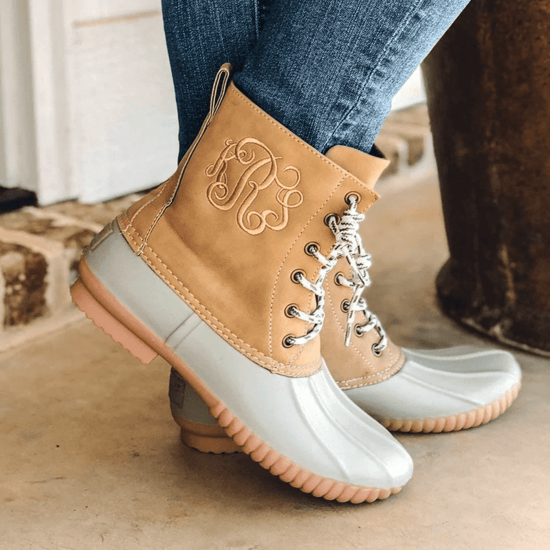 Sage Ankle Duck Boots Just Monograms LLC